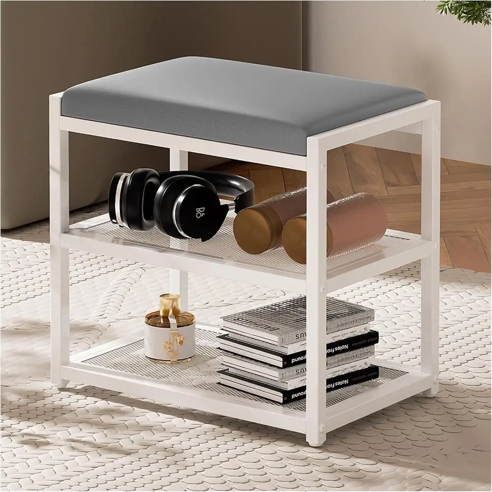 

Small Ottoman with Storage, Vanity Stool Chair aux ur, oot Ottoman, Square Makeup Stool or Small Spaces, Living Room, Bedroom, B