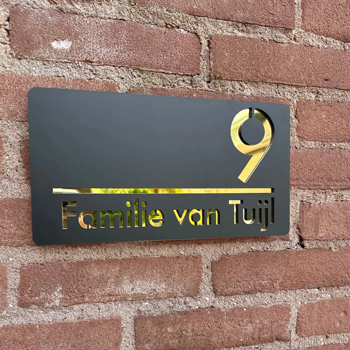 9.5x17.5inch Exterior House Number Sign Customized Acrylic House Sign  Modern Door Number Plaque Street Name Waterproof Plate