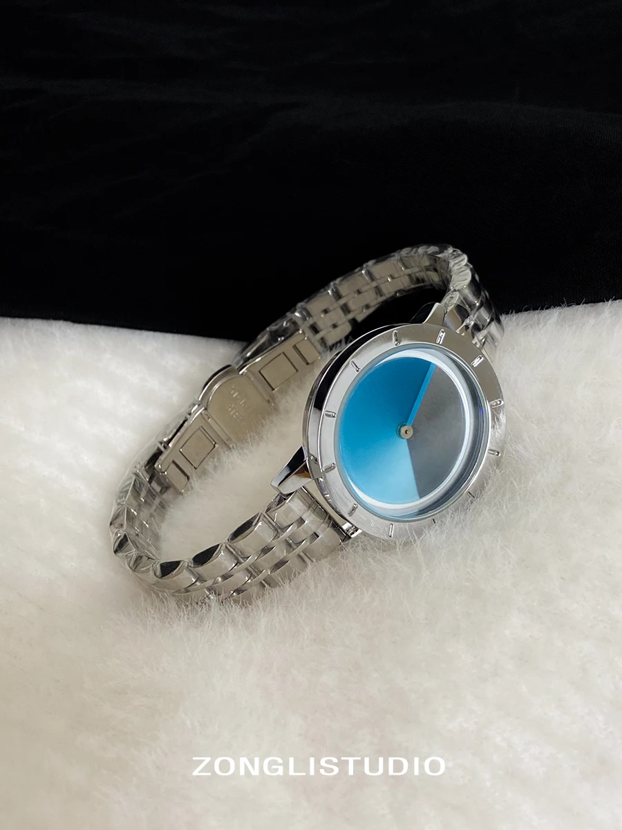 Легкие роскошные часы премиум-класса, женские литературные стальные ремешки для отдыха, водонепроницаемые кварцевые часы с ветром