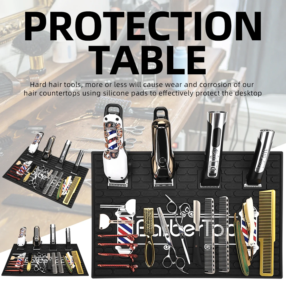 

Anti-skid Pad Salon Non-slip Scissores Mat Silicone Heat Barber Station Tools Barbershop Accessories