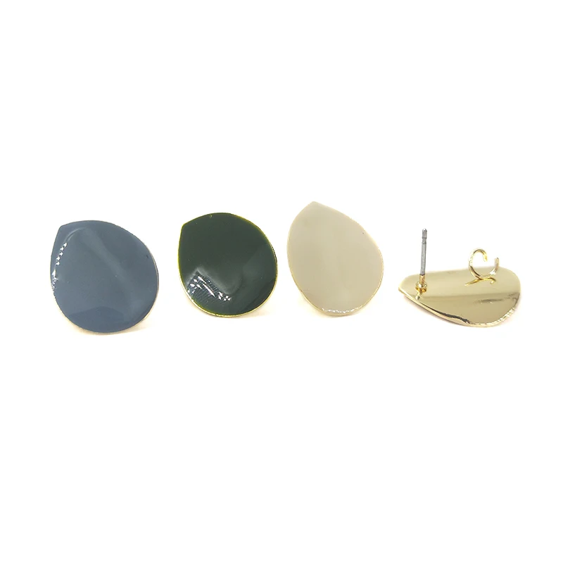New 21*16mm 6pieces High Quality Zinc Alloy Drop Oil Heart Earring Base Connectors Linkers for DIY Earring Jewelry Accessories