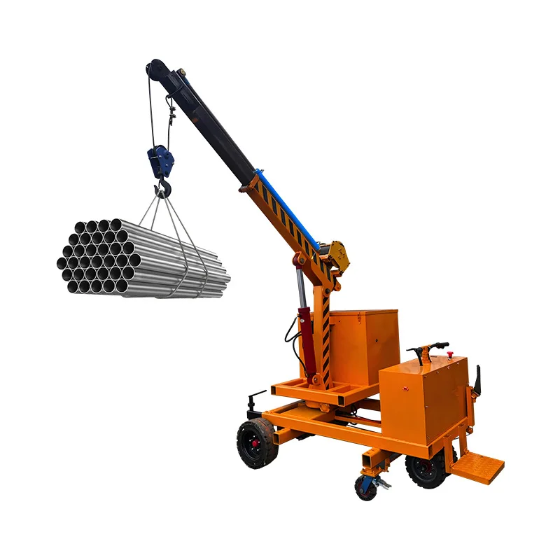 Load 1ton 1.5 Ton 2ton Fully Electric Hydraulic Telescope 360 Degree Rotating Mobile Floor Jib Cantilever Crane with CE