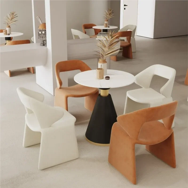 Nordic Decorative Dining Chairs Bedroom Metal Low Dining Chairs Multifunctional Office Lounges Living Room Modular Furniture