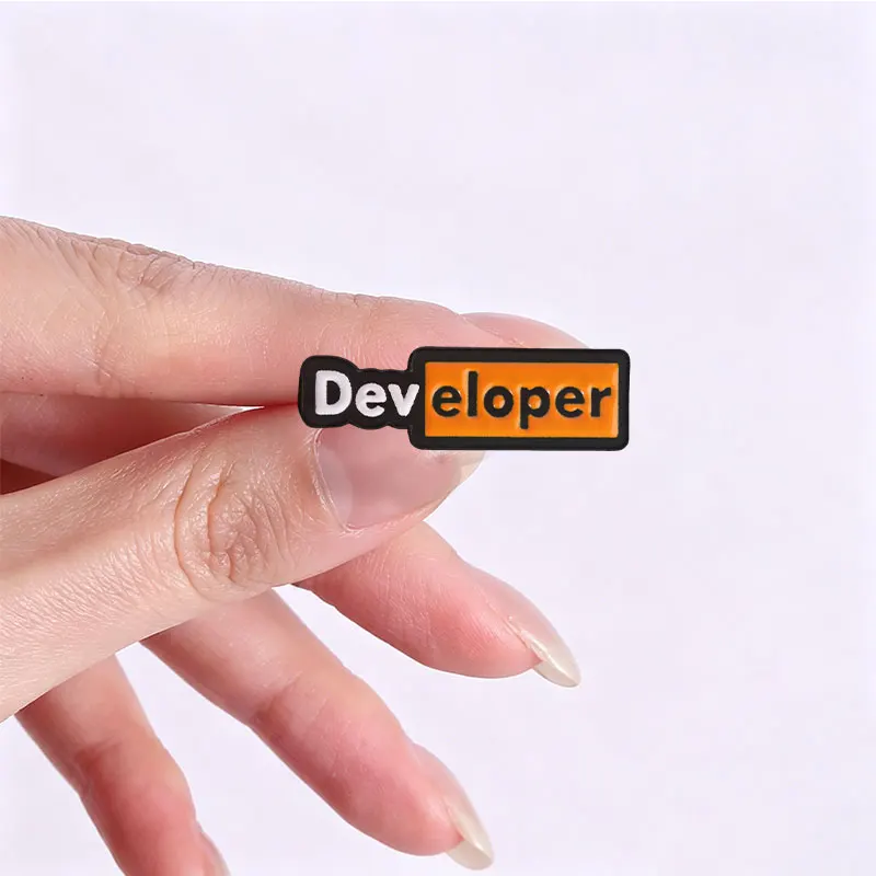 Funny Programmer Developer Enamel Badges Warning Sign Slogan Humor Cartoon Pins Creative Brooches Lapel Pin Set Jewelry Gifts