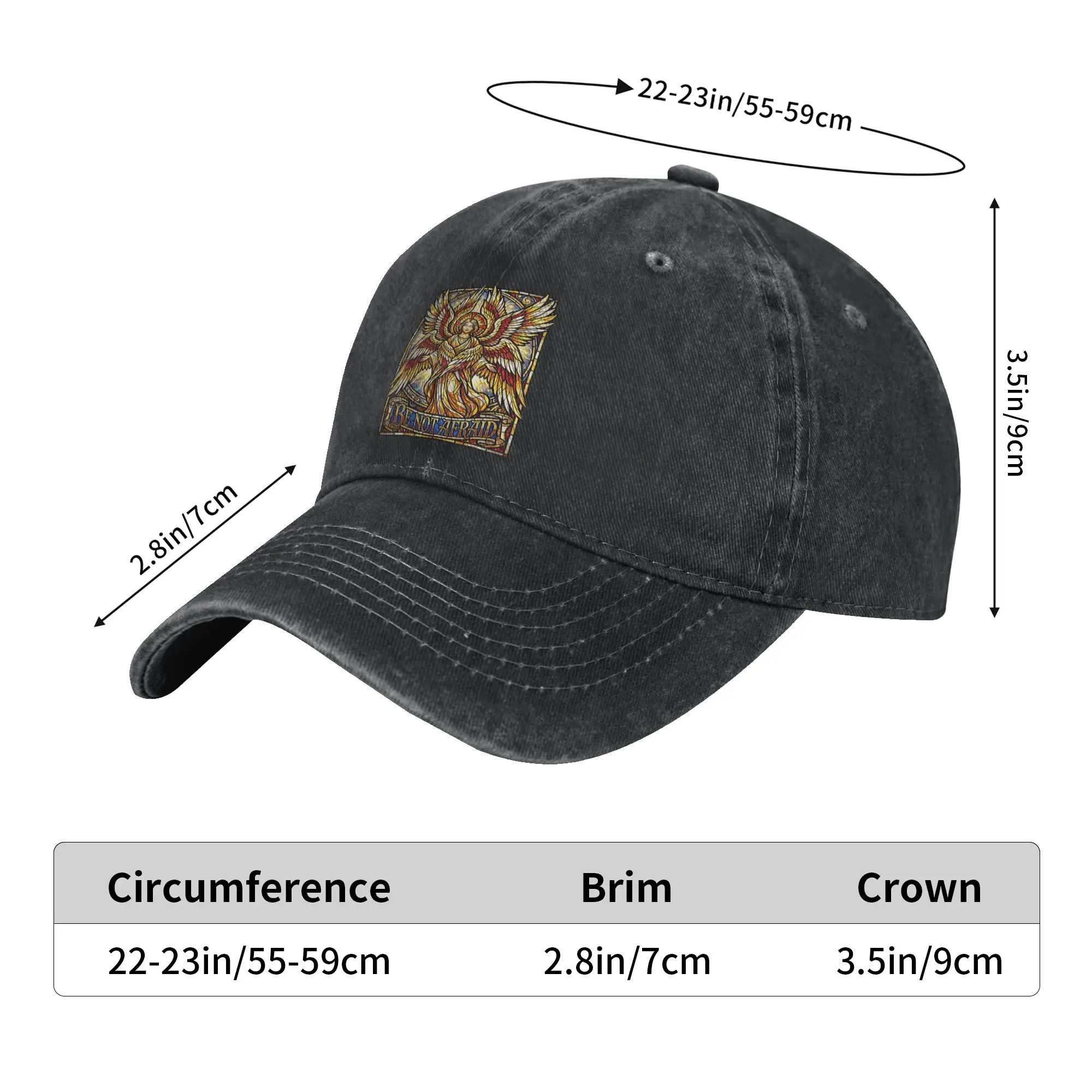 Seraphim Angel Be Not Afraid  Biblically Accurate Angel Sun Baseball Cap  Female Male Custom DIY Trucker Hat Summer Baseball Cap