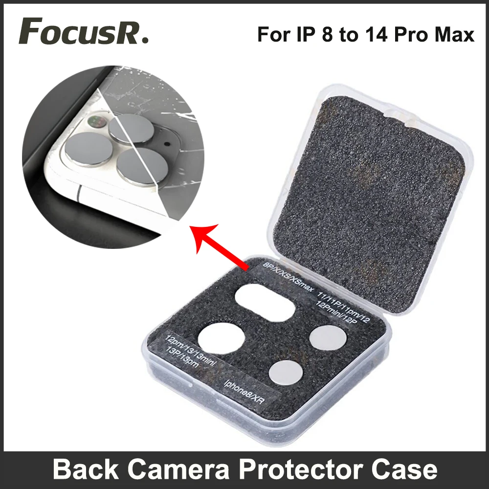 Back Camera Lens Case For iPhone X 11 12 13 14 15 Pro Max Rear Glass Laser Remover Cover Repair Tools Refox Separating Machine