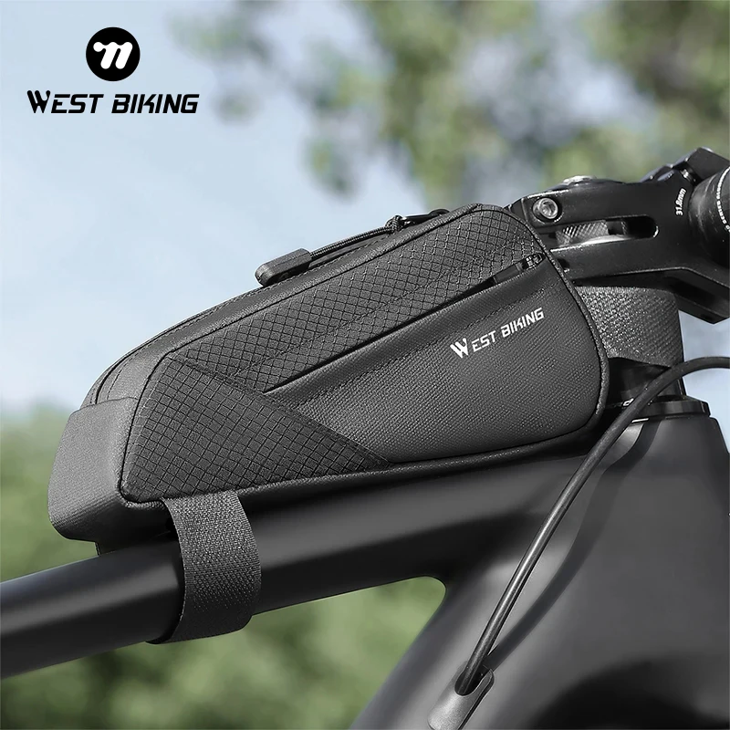 

WEST BIKE Portable Bicycle Bag Cycling Top Tube Triangle Bag Ultralight MTB Road Bike Front Frame Tool Bag Bicycle Accessories