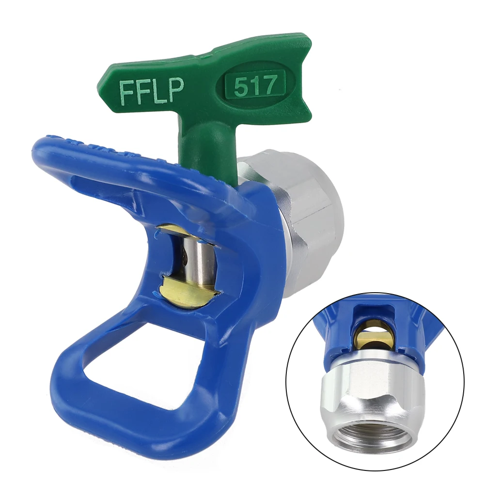 517 Nozzle for Airless Sprayers with 7/8 Guard and Low Pressure Design for Gentle Fan Pattern and Even Material Distribution