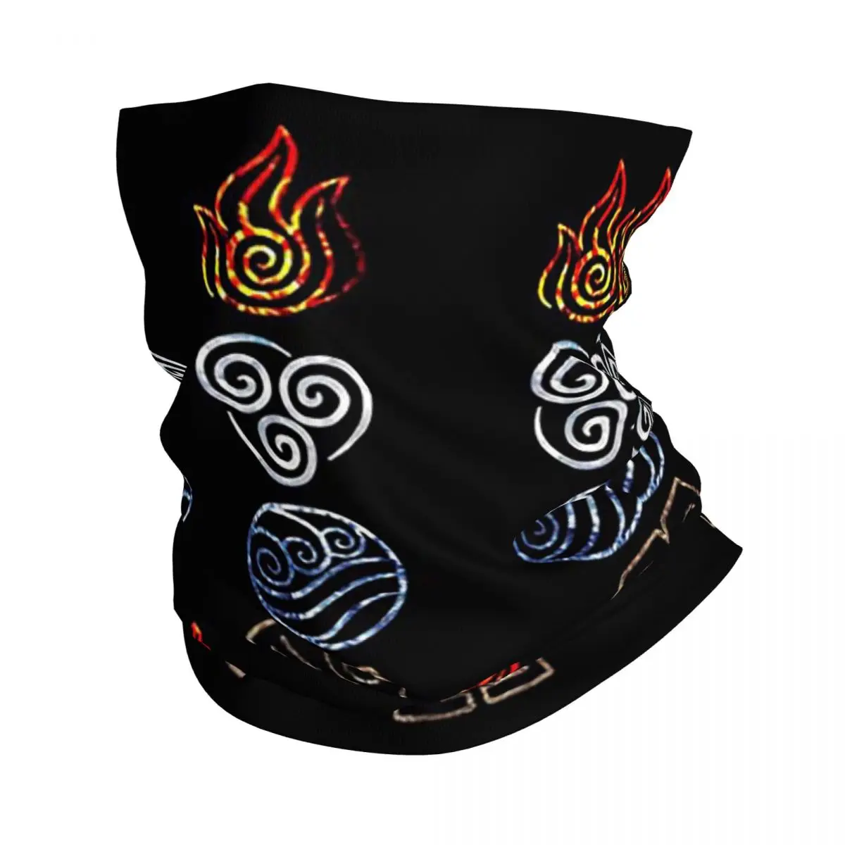 Avatar The Last Airbender Legend Of Korra elemen Fire Air EarthCycle Bandana Neck Gaiter Wrap Scarf Warm Headband