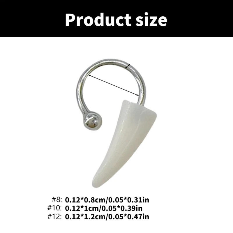 수지 송곳니 립 커프 남여 펑크 말굽 반지 피어싱 송곳니 피어싱 쥬얼리 할로윈 액세서리에 적합