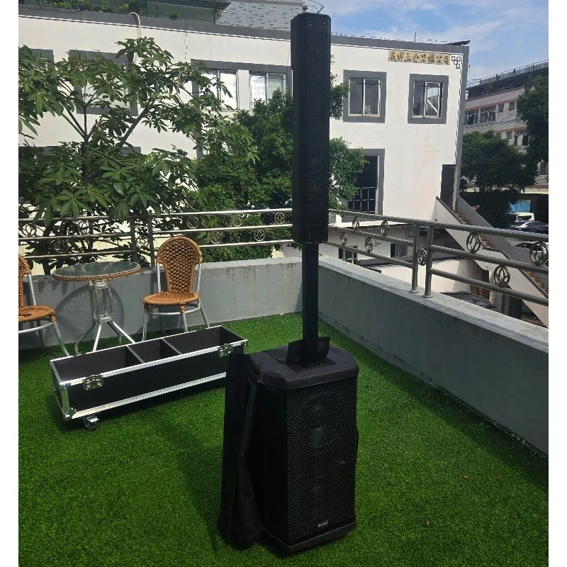 600W Rechargeable Active Column Array Speaker System 63 Inch With 210 Inch Aluminum Cabinet Subwoofer Stage Audio Device