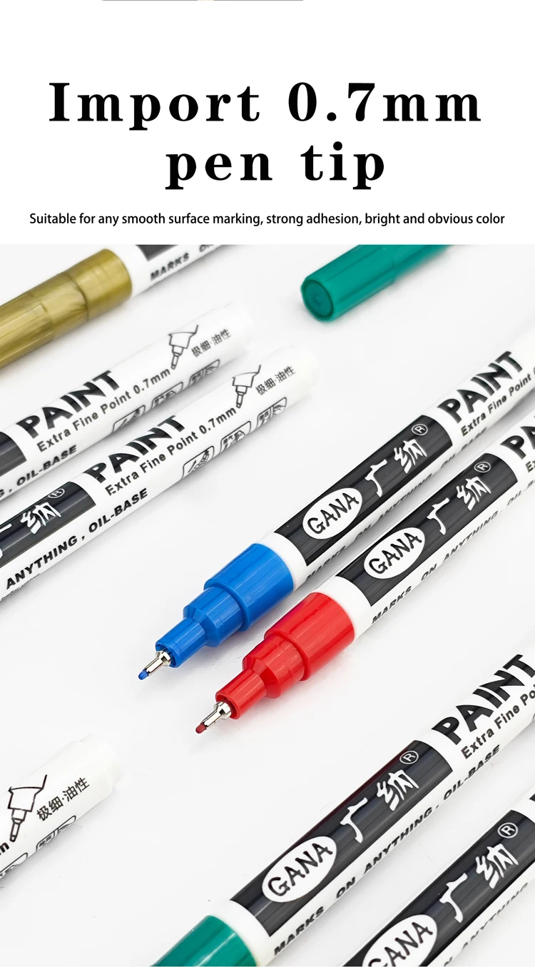 Permanente Farbstift-Sets für Steinmalerei, Keramik, Glas, Holz, Leinwand 0,7mm Acryl-Farbmarker mit Extra-Feiner Spitze – Detail 6