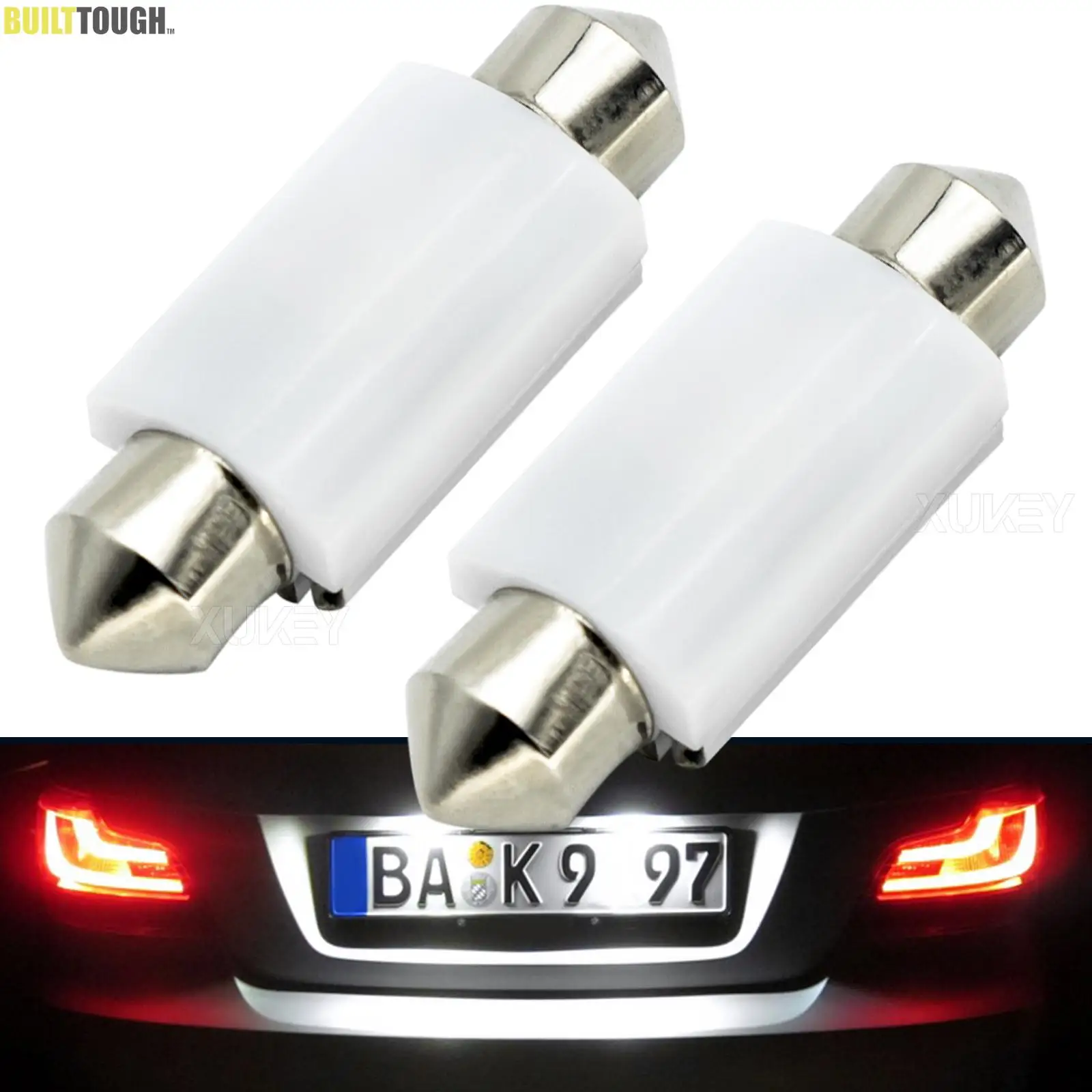 2x For Ford Fiesta Mk6 Mk 6 ST Xenon White LED Number Plate Light Bulbs For Fiat 500  Mazda MX-5 05-14 Mercedes-Benz C E SL SLK