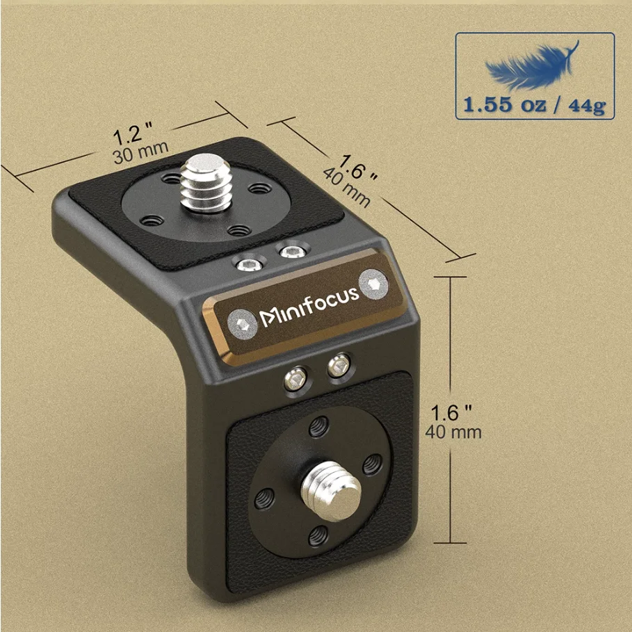 L-Shaped Mount Plate Kit for Wireless Video Transmitter V-Mount Battery Monitor 1.2kg Load Capacity