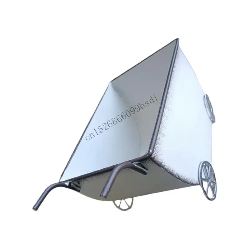 

11UA Flower Cart Small Modern Space Saving Decoration Metal Wheelbarrow Plant Stand for Outdoor Indoor Garden Yard Balcony
