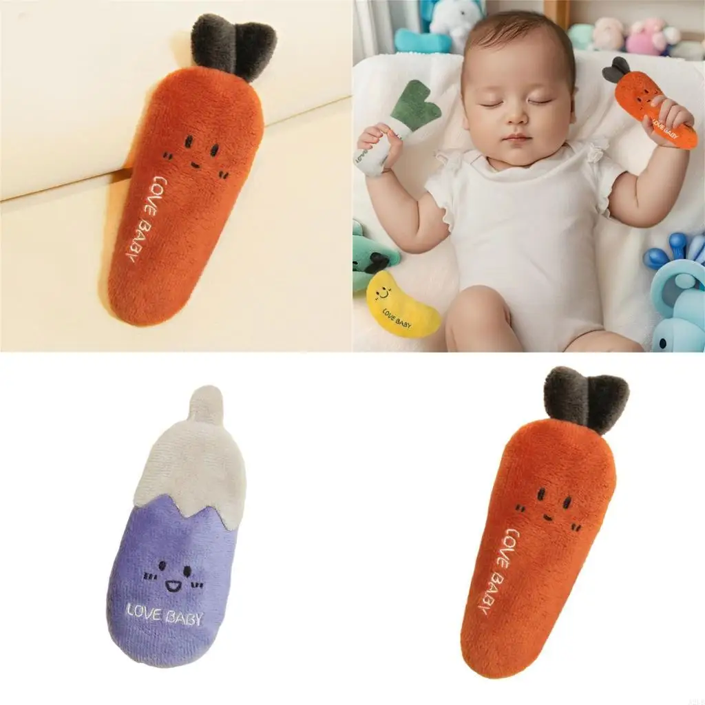 

Lovely Cartoon Rattle Plush Toy To Minimizing Startle Reflexing And Provide Comforting Security Sleep for Newborns A2UB
