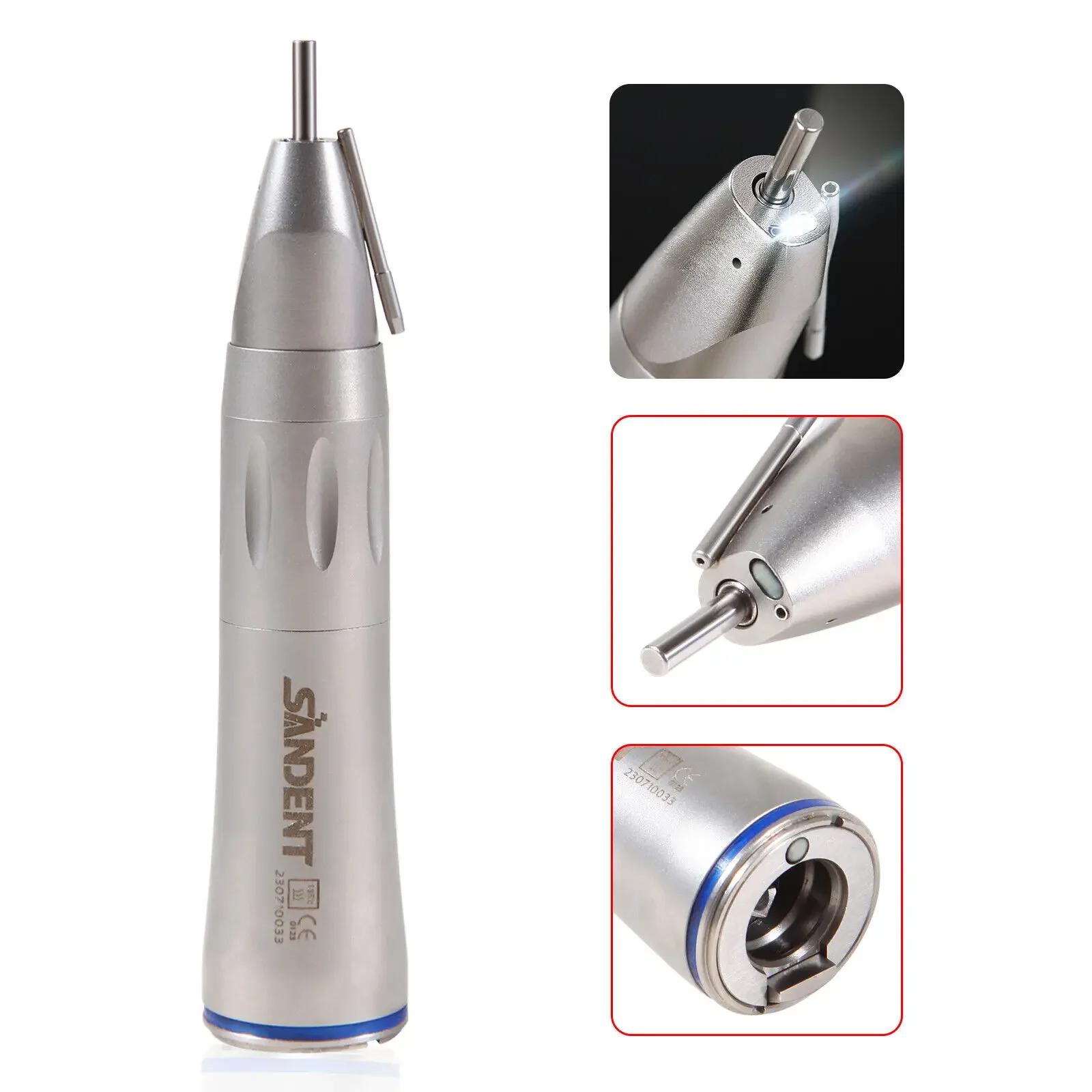 Dental Fiber Optic Led 1:1 Surgical Low Speed Straight Handpiece With External Irrigation Pipe Kavo Style