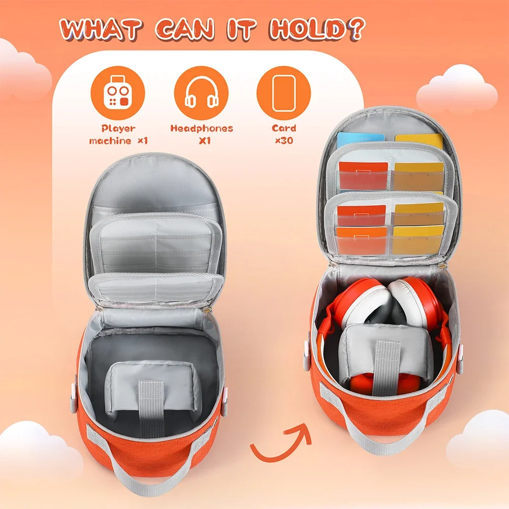 Sac de rangement pour lecteur Audio et musique Yoto Mini (édition 2024, peut contenir jusqu'à 30 cartes, organisateur, haut-parleur pour enfants, étui de transport