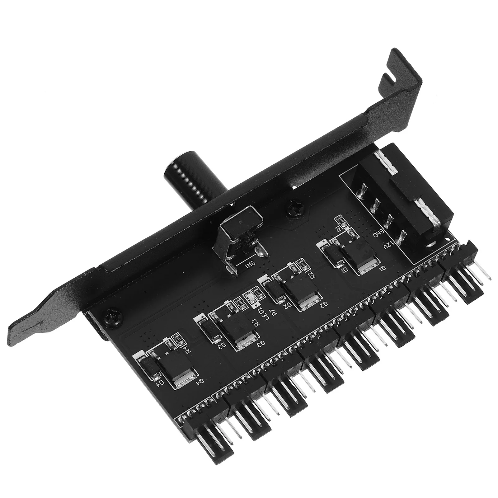 

Концентратор вентилятора корпуса, контроллер скорости ПК, бесшумный адаптер расширения вентилятора охлаждения, совместимый 3-контактный компьютерный вентилятор