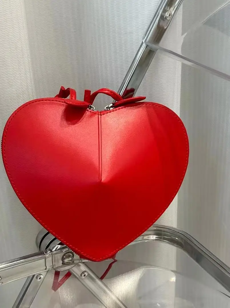 

Unique Design Heart aped Leather Bag 2024 New Faion Versatile Single oulder Slant Cross Bag Ele Briti Sle