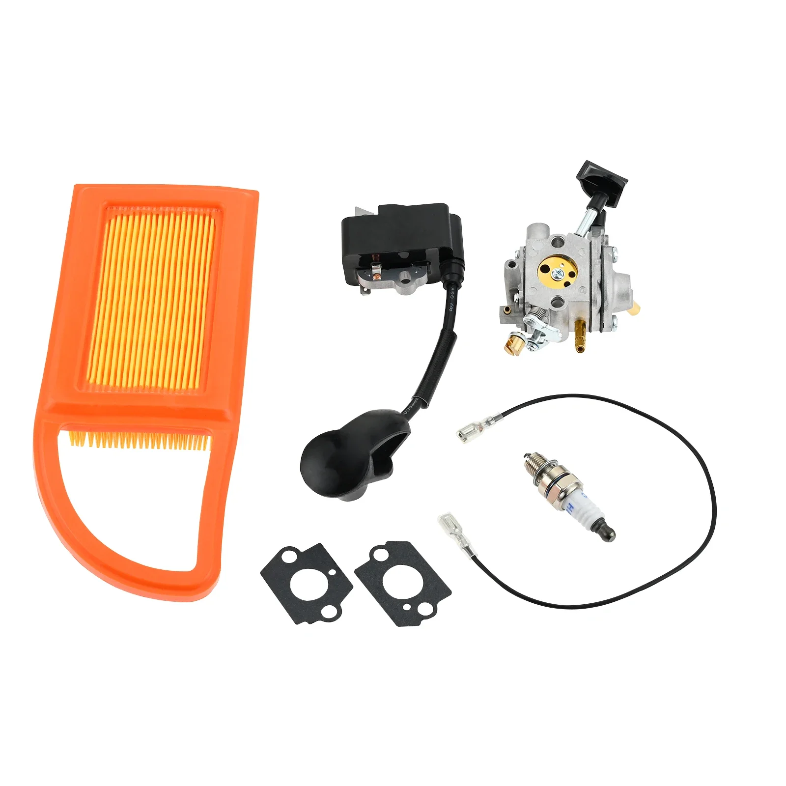 Bobina de Ignição para Carburador Faísca Filtro de Combustível Kit de Vedação Apto para Zama C1q-s183 Br600 Br500 Br550 Ventilador de Folhas C1q-s183