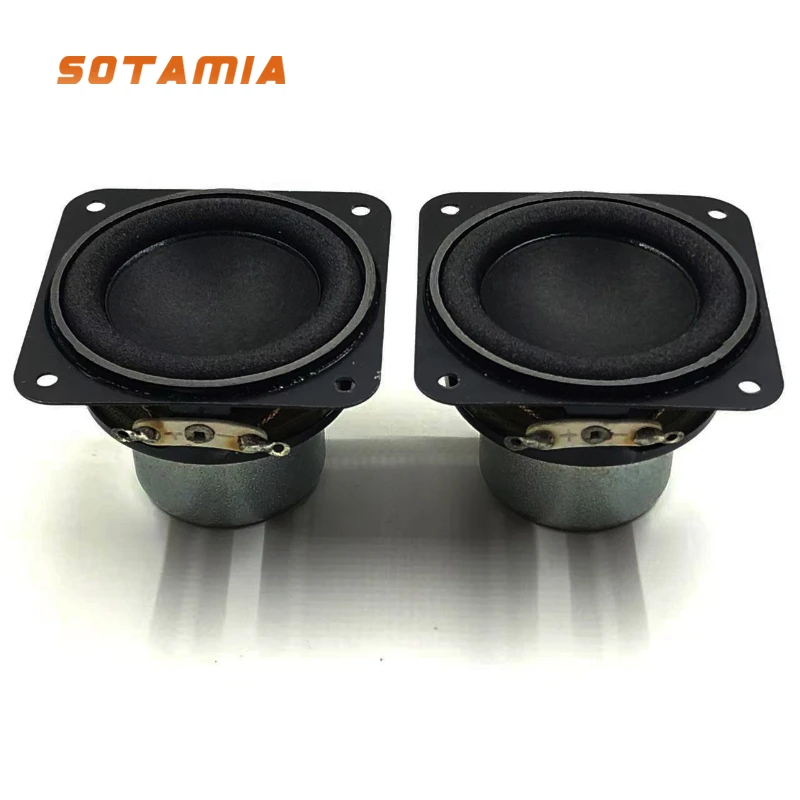 SOTAMIA 2 шт. 1,75-дюймовый полнодиапазонный басовый динамик 4 Ом 10 Вт пенопластовый край длинный ход звук мощность громкоговоритель DIY Bluetooth динамик