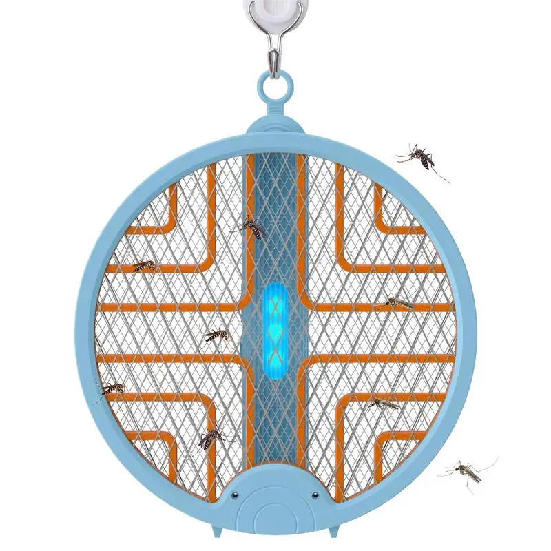 

Electric Fly Swatter Foldable Rotating Fly Zapper Handheld Swatter For Restaurant Kitchen Balcony Hotel Garden Patio Travel