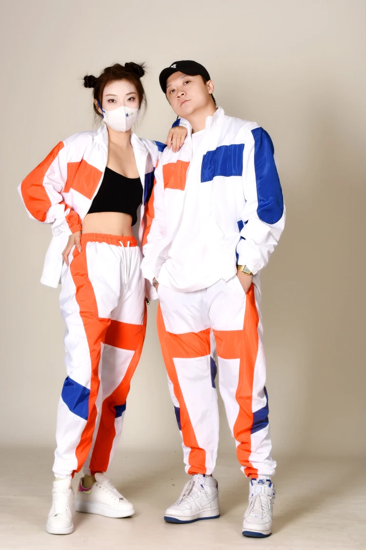 Loose Hip Hop Dance Performance Outfit Adult Street Dance Team Stage Cosutme Jazz Dancing Clothes White Jacket Pants