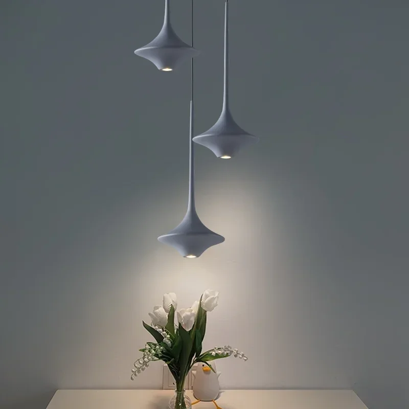 Bedroom Bedside Small LED Chandelier Modern Simplicity Nordic Table Bar Lamp Designer White Black Blue Restaurant Pendant Lights - view 5
