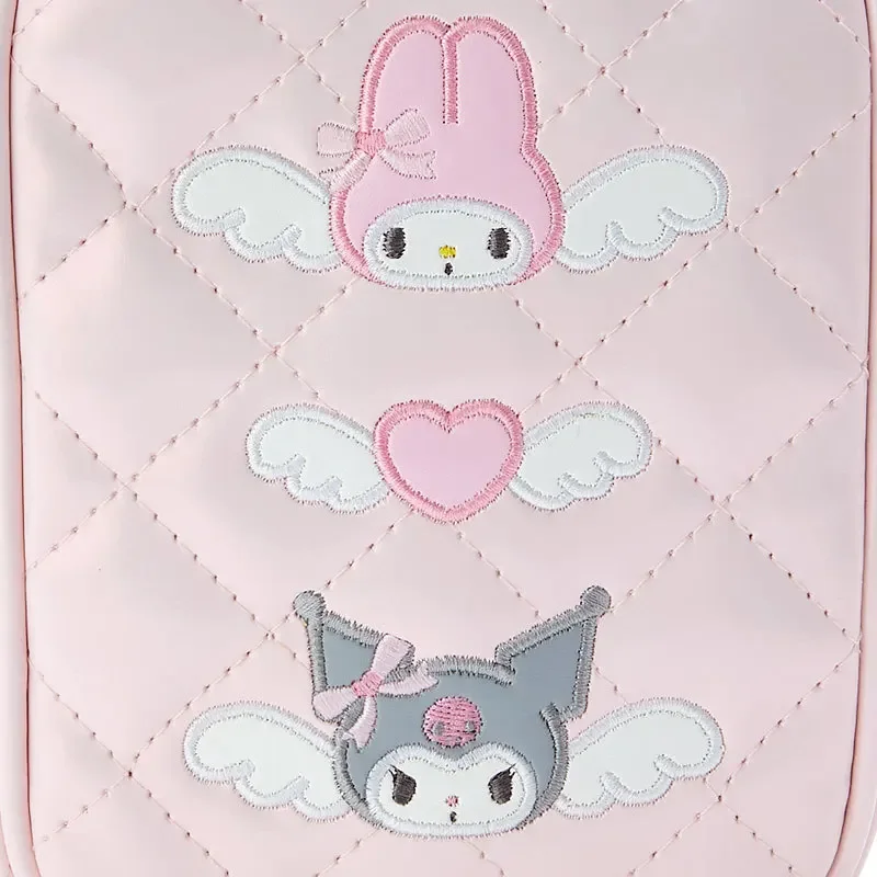 Sanrio Kuromi Melody bolsa de almacenamiento de cosméticos de viaje, bolsa de maquillaje portátil, bolsa de viaje de gran capacidad, organizador de