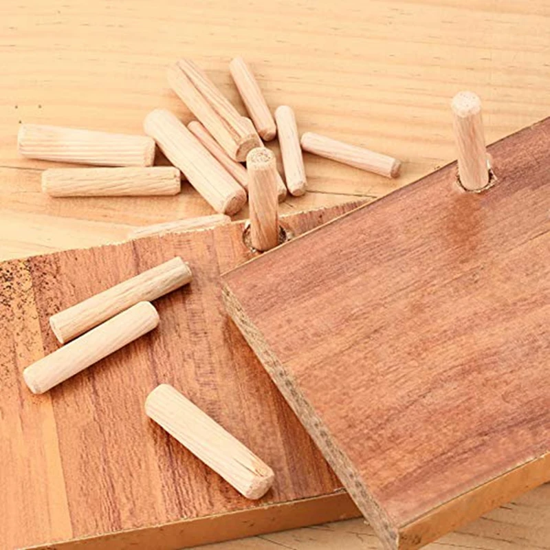 Pasadores de madera de 90 piezas, pasadores de ranura recta con extremos biselados cónicos para puerta de muebles, M6 M8 M10