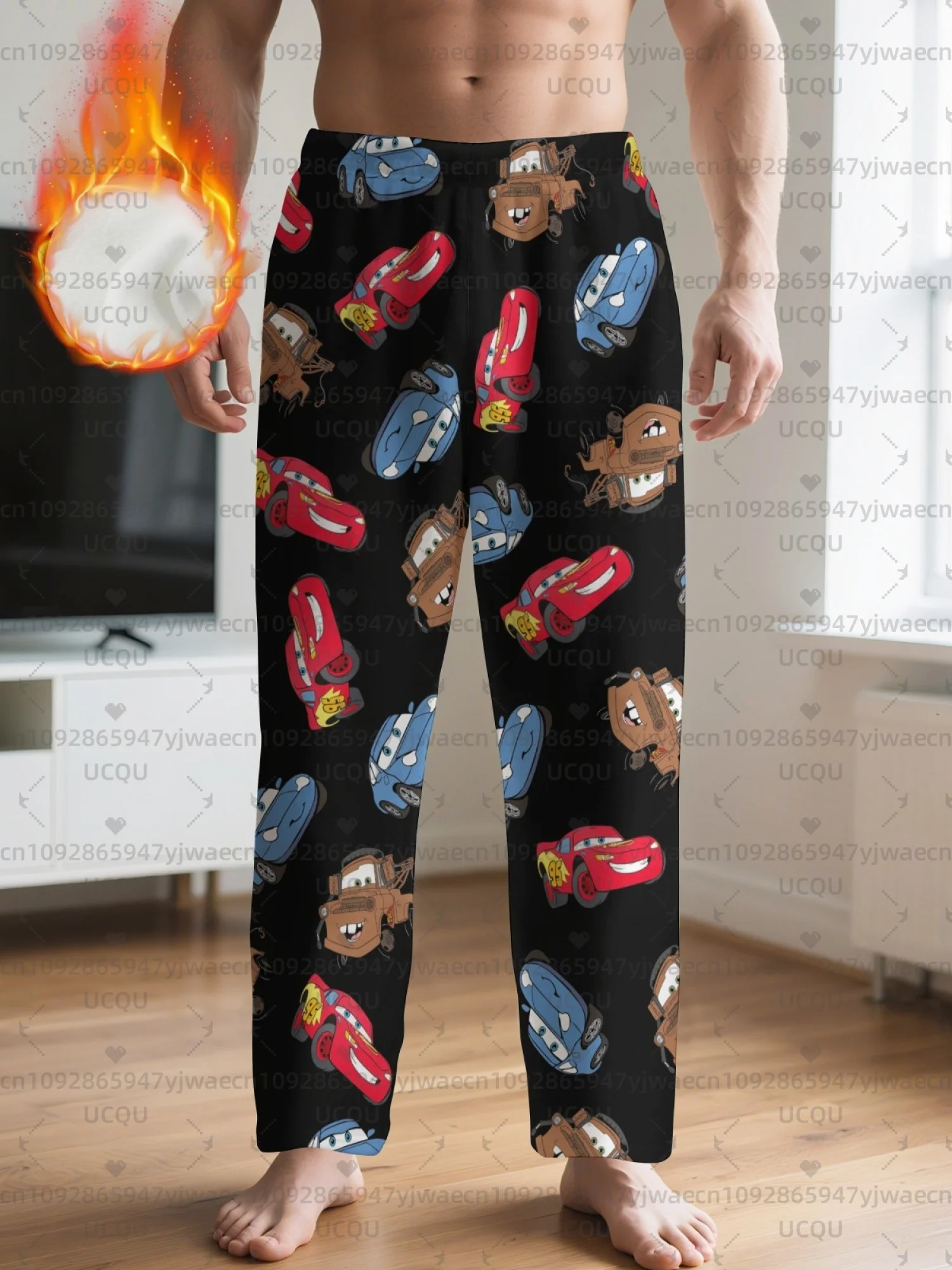 

Men's Lightning McQueen Flannel Pajama Pants Christmas Pajama Pants Winter Pajamas Fleece Pajama Women Sleep Pants