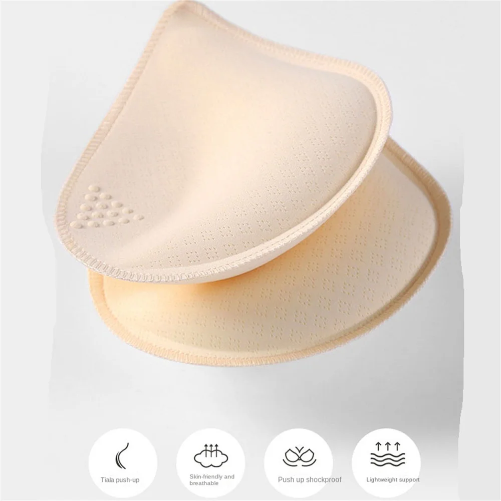 1 pair Sexy Thick Sponge Bra Pads Breast Insert Push Up Bra Enhancer Swimsuit Bikini Padded Removeable Chest Accessories Women