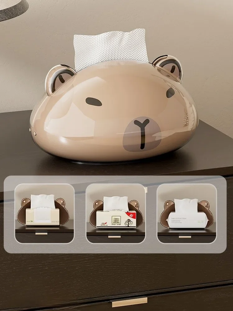 

Органайзер для хранения в виде милого животного (панды) из пластика для гостиной, не требующий сборки, дизайнерский диспенсер для салфеток