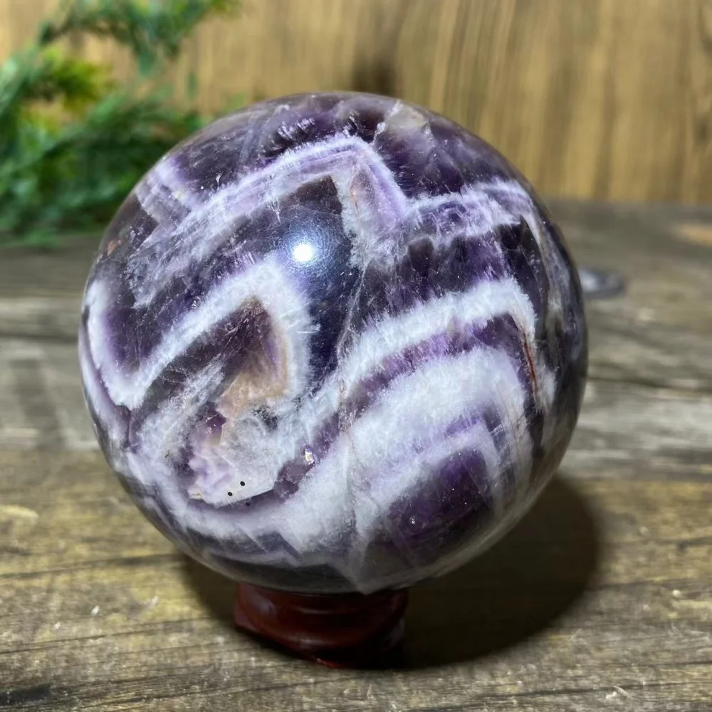 Dream Amethyst Sphere Ball Crystal Natural Quartz t Healing Stone Gemstones Quality Minerals Spiritual Home Decoration+Stand