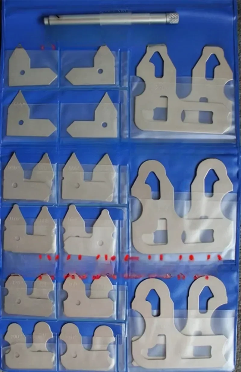 Radius gauge British R-gauge Arc gauge R1/32-1/4 R17/64-1/2 R17/32-1 Radius template