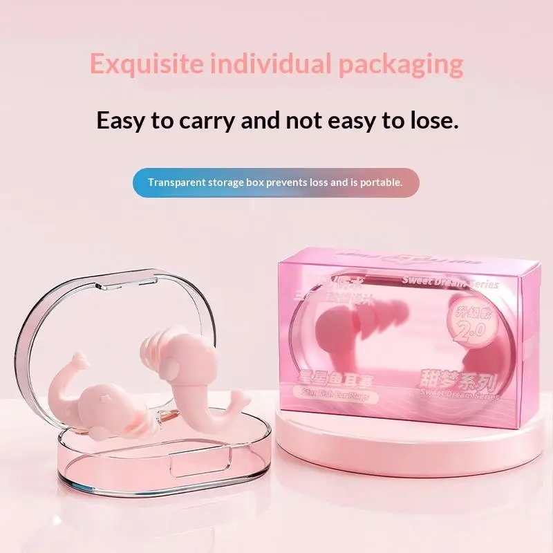 1 Pair Waterproof Swimming Ear Plugs 3 Layer Anti Noise Silicone Earplugs For Sleeping Diving Surf Soft Comfort Ear Protector