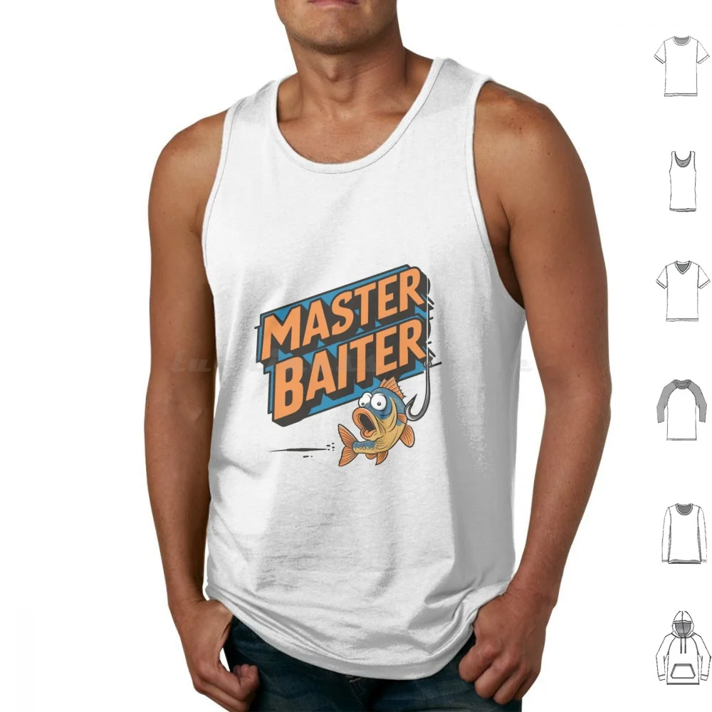 Masterbaiter Tank Tops Print Cotton Master Baiter Fishing Fisherman Fish Funny Baiter Master Master Baiter Fishing Funny