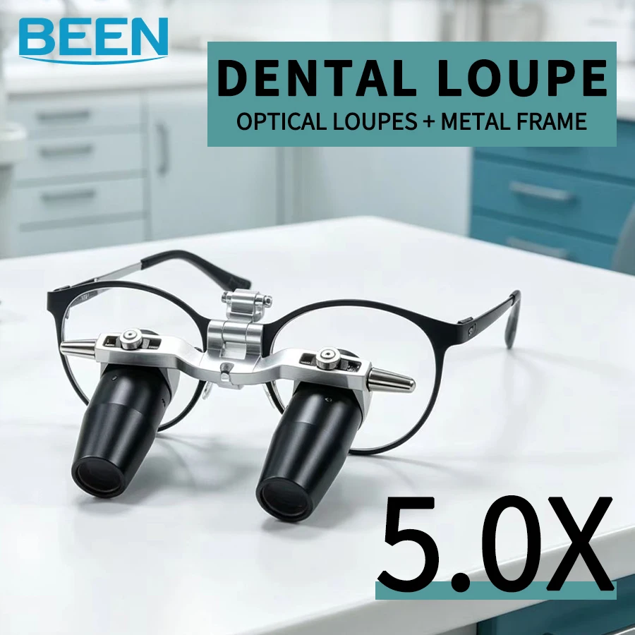 Dental Galileo Binocular Magnifier 5.0X Medical Loupes Ultra Light Portable Surgical Magnifying Glass for Dentist Oral Operation