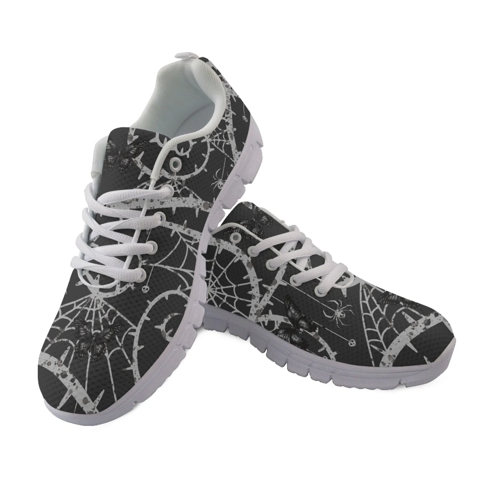 Coloranimal Spider Butterfly 2026 Collection Lace-up Walking Shoes for Women Mesh & EVA Sole Fitness Shoes Walking Sneakers