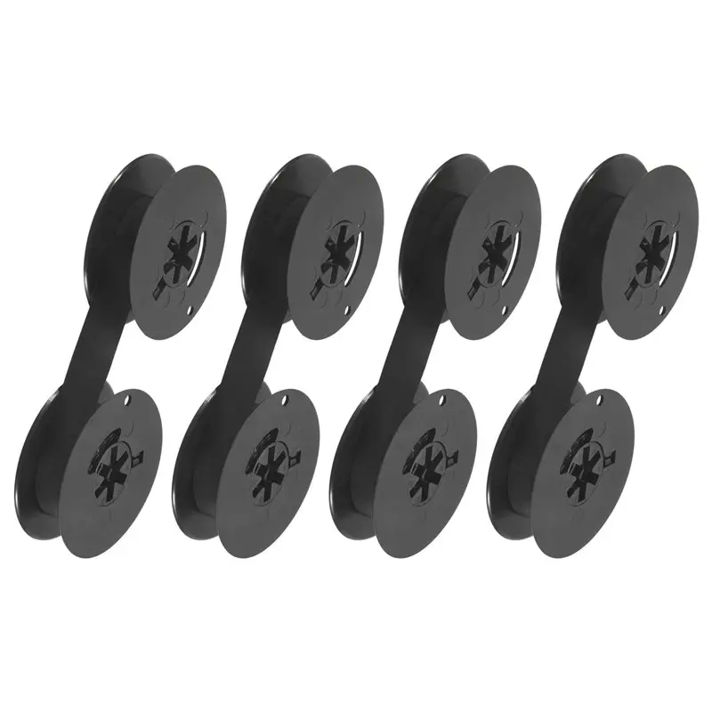 

Лента для пишущей машинки A75Q-4Pcs, двойная катушка, черная, запасная часть для большинства пишущих машинок.