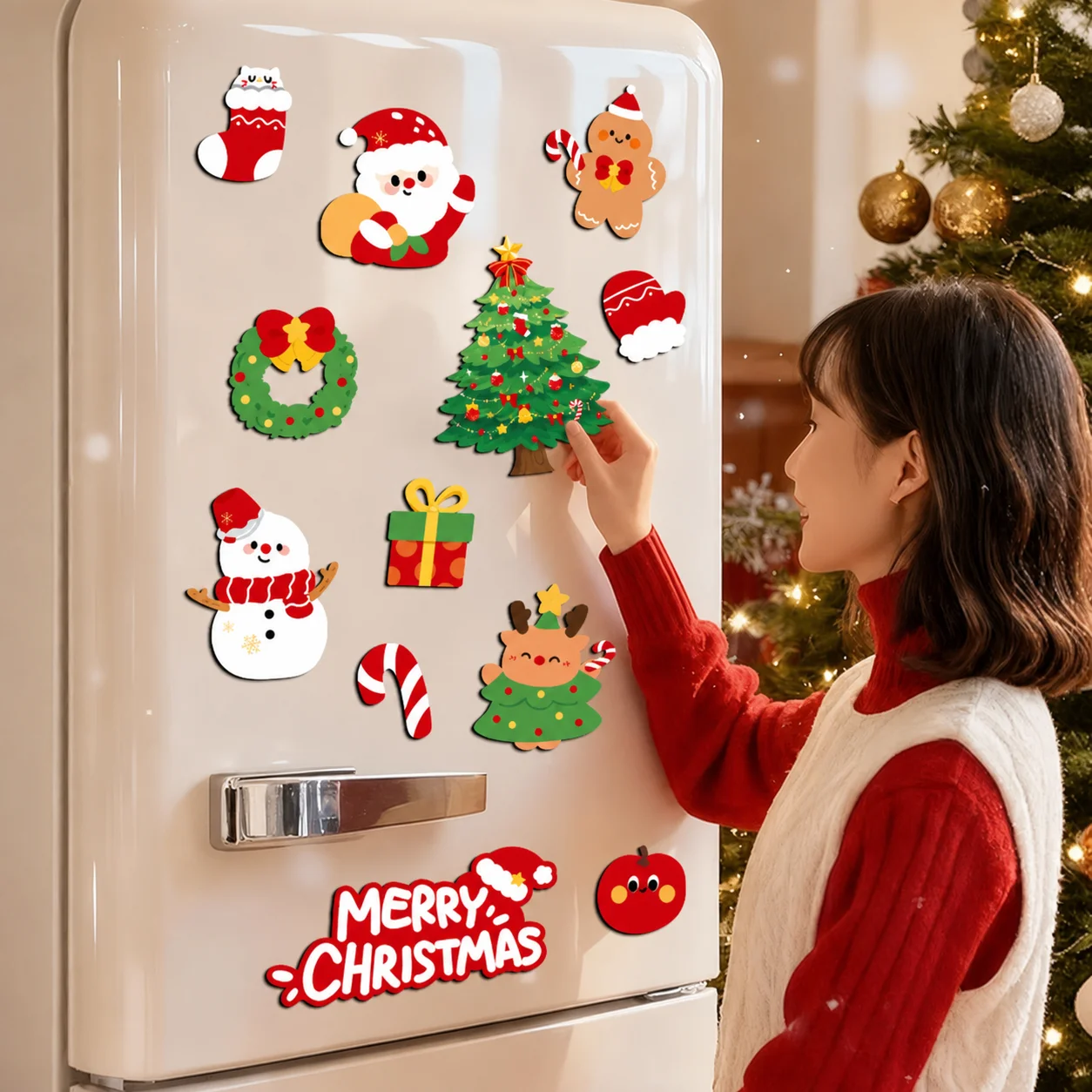 Flexible Rubber Fridge Magnet Laser-Cut Soft Magnetic Fridge Magnet Christmas Fridge Magnet Flexible Rubber For Holiday Gift