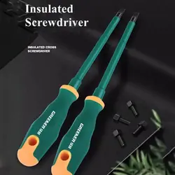 Insulation Insulated Screwdriver High Quality Isolation Current Cross Flat Screwdriver Bit Alloy Steel Electrician Circuit Tool