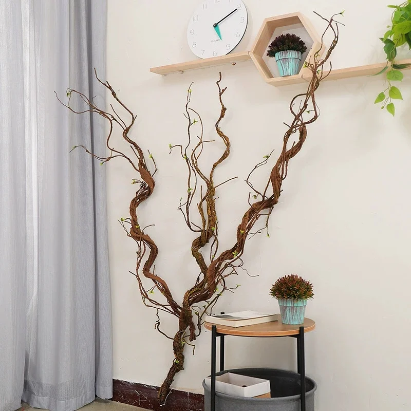 Vine marchita realista, vid seca de espuma Artificial para decoración para sala de estar, enredadera colgante falsa de 180cm, decoración de fiesta de jardín al aire libre Rural
