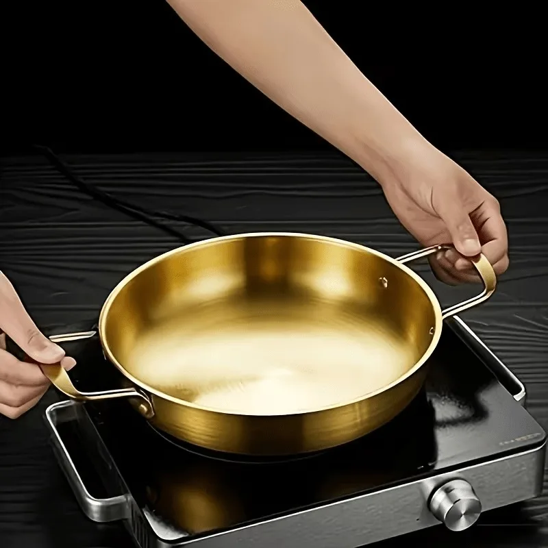 3-Piece Korean Ramen Cookware with Handles, Dishwasher Safe, Ideal for Cooking Noodles and Outdoor Cooking | Durable Cookware