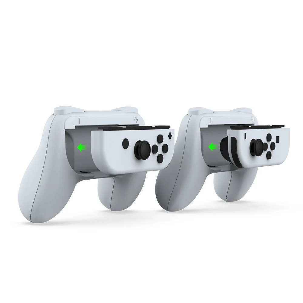 2 шт., держатель игрового контроллера Joycon, левая и правая ручка, эргономичная подставка, совместимый с Nintendo Switch, OLED Joy Con, геймпад