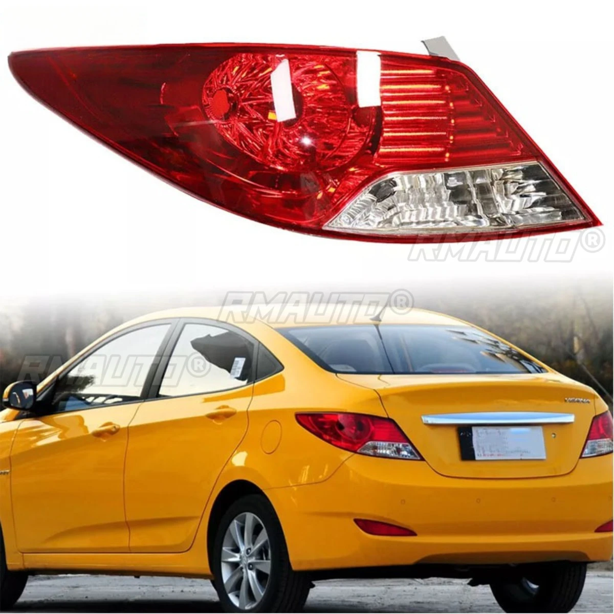 For Hyundai Accent 2012-2014 LED Daytime Running Light Waterproof Fog Lamp Car Taillight Assembly Body Kit 924011R010 Hy2800144