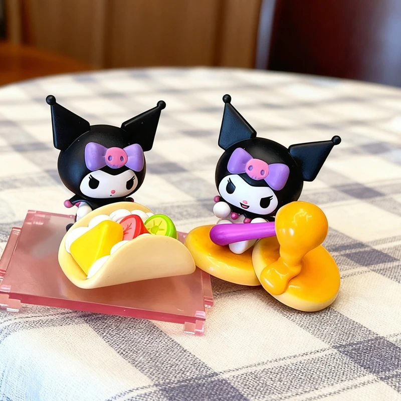 Hot Selling Sanrio Blind Box Female Star Breakfast Series Micro Hello Kitty Melody Kuromi Piano Decoration Great Holiday Gifts