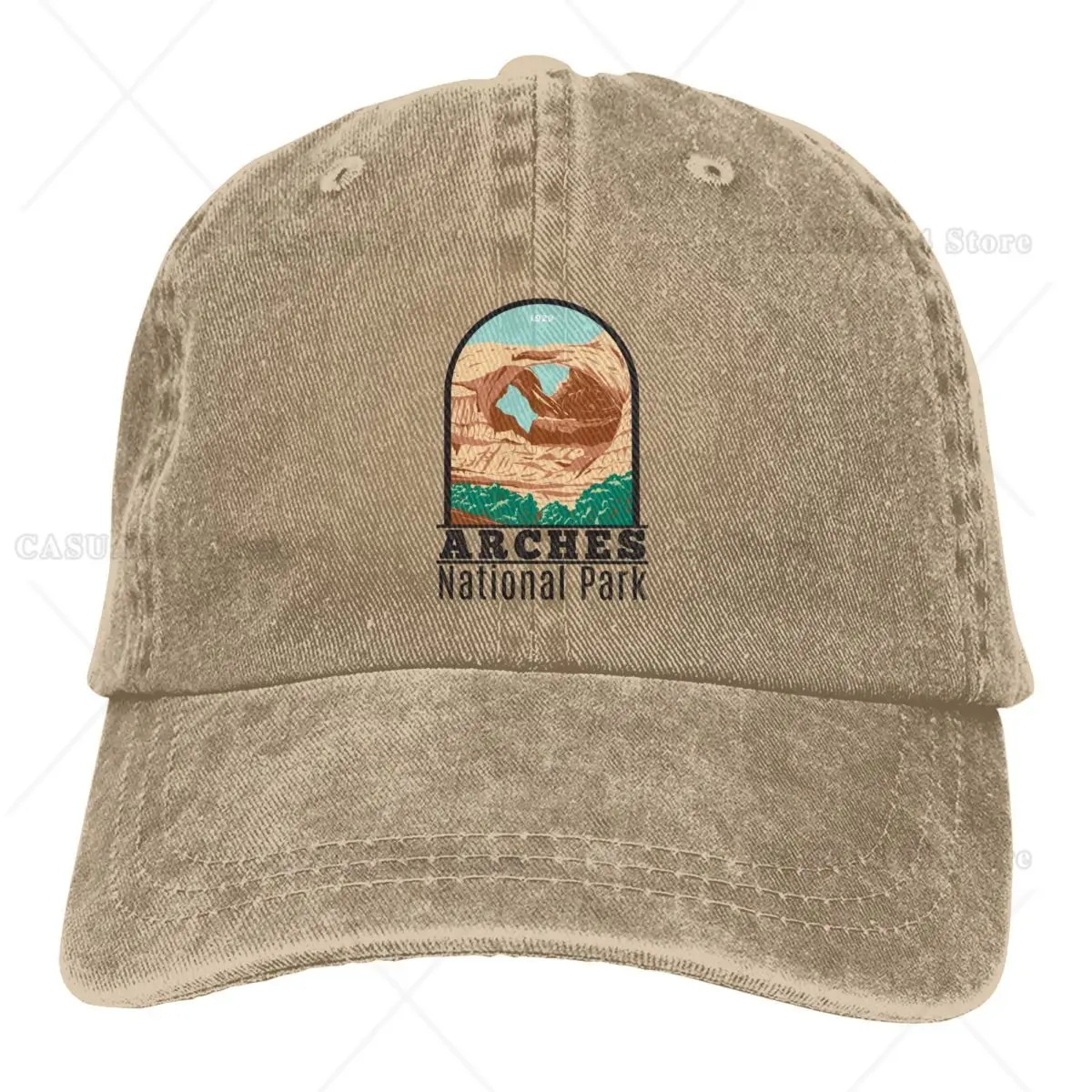 

Arches National Park Double Arch Baseball Cap Merch Fashion Distressed Cotton Sun Cap Men Women Workouts Caps Hat