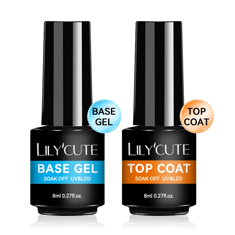 LILYCUTE 8ML Functie Gel Nagellak Basisgel Geen Veeg Top Coat Voor Alle Kleuren Gel Manicure Losweken vernis Nail Art Salon
